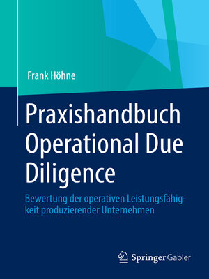 cover image of Praxishandbuch Operational Due Diligence